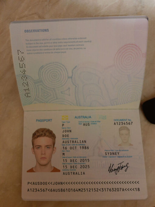 Australian Passport Scans 2023